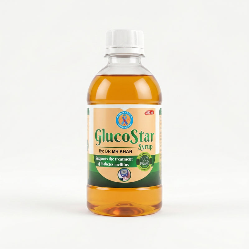 GlucoStar Syrup | Herbal Blood Sugar Support | 250ml | By Dr MR Khan