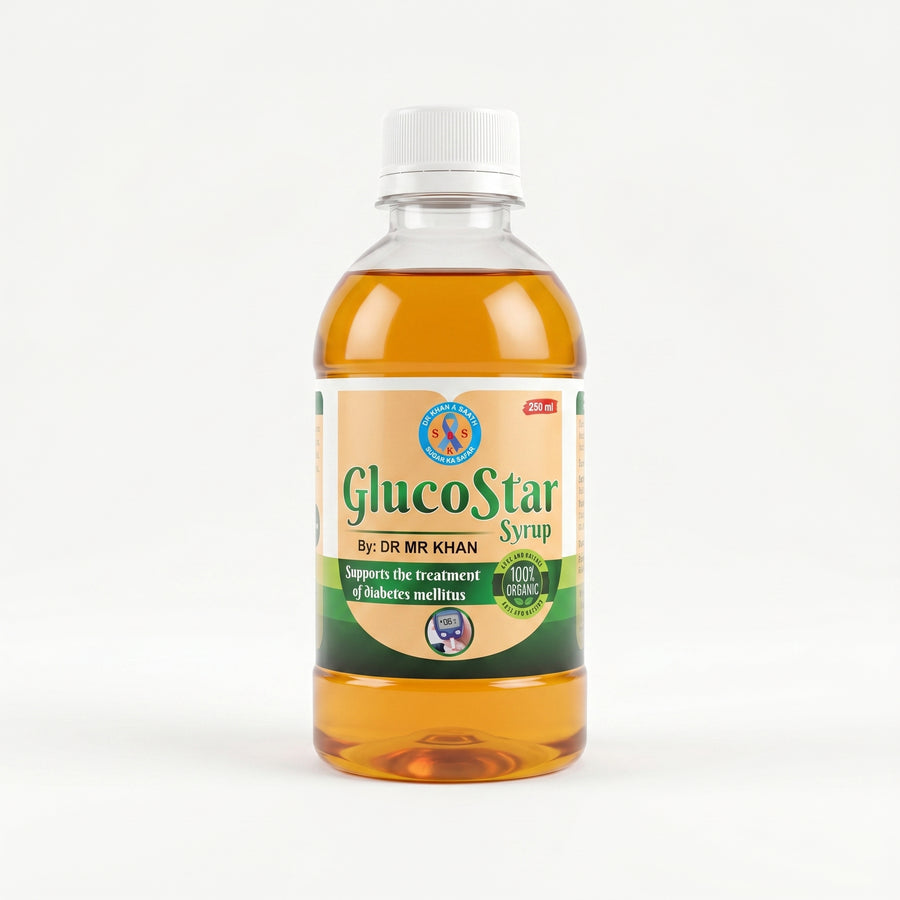 GlucoStar Syrup | Herbal Blood Sugar Support | 250ml | By Dr MR Khan
