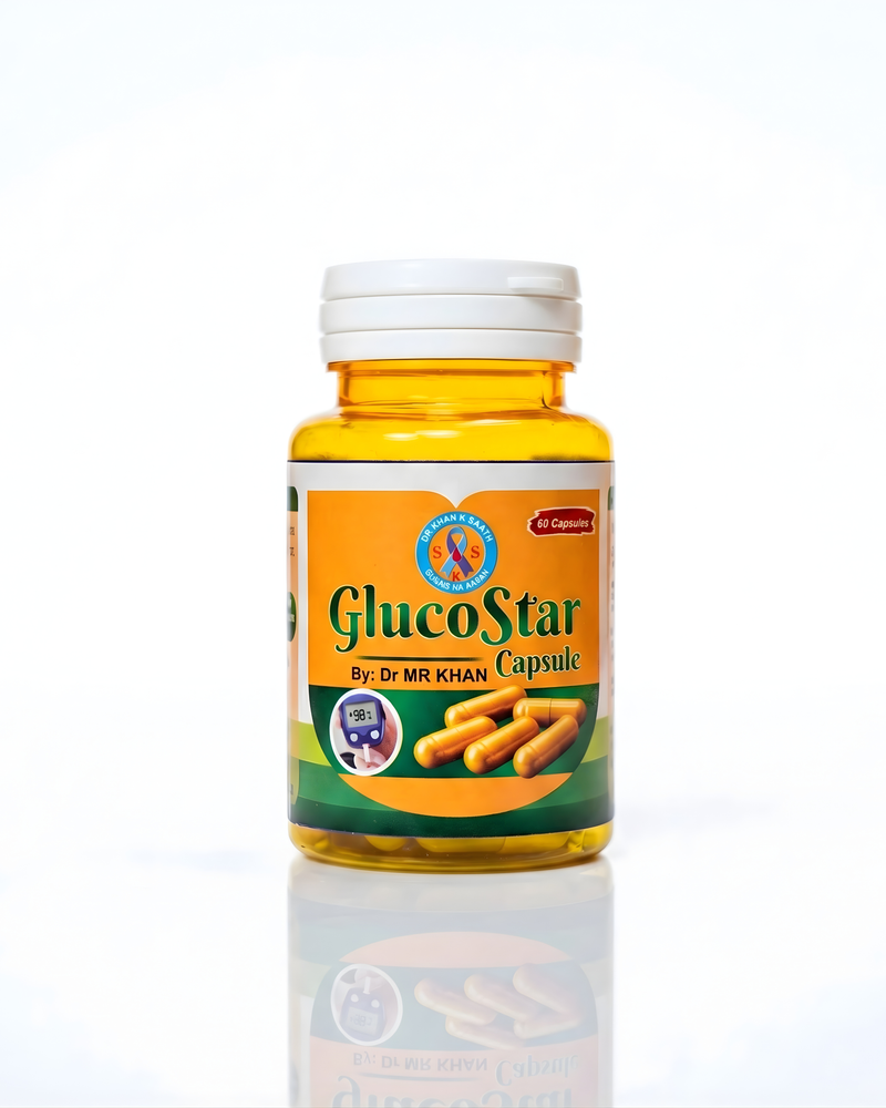 GlucoStar Capsule | Herbal Blood Sugar Support | 60 Capsules | By Dr MR Khan
