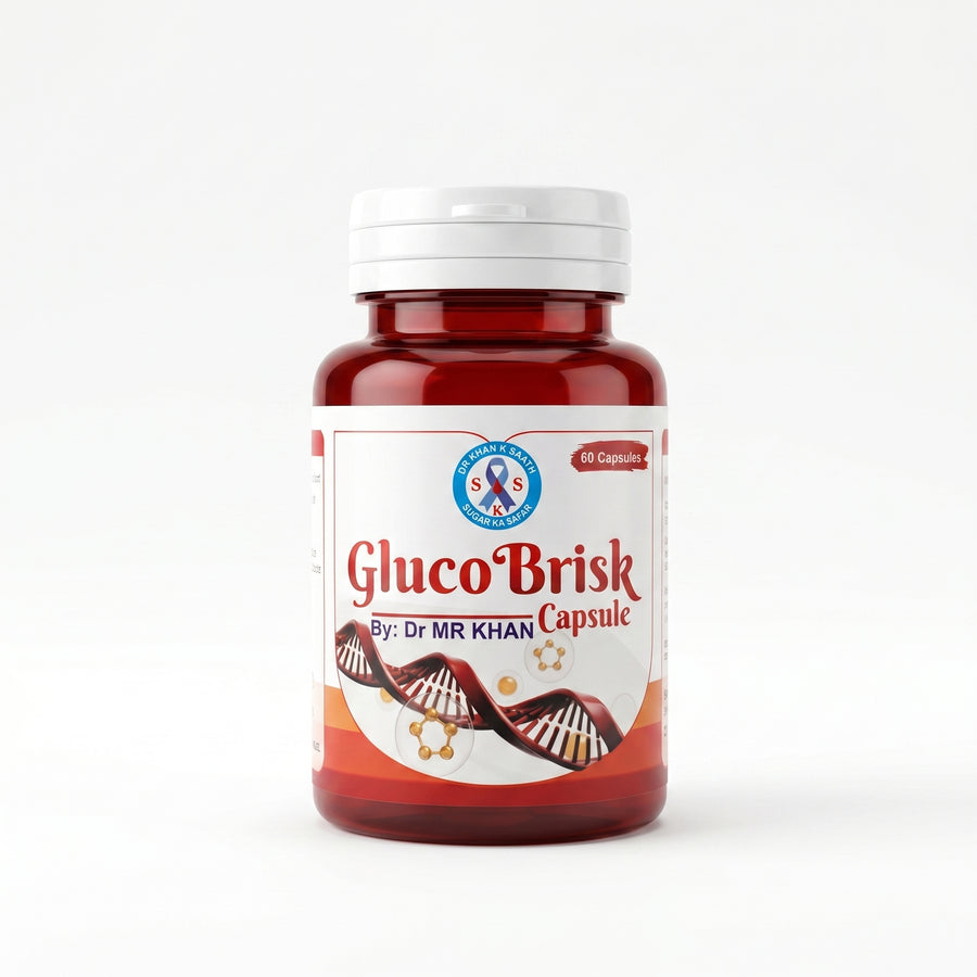 GlucoBrisk Capsule | Advanced Herbal Blood Sugar Support | 60 Capsules | By Dr MR Khan